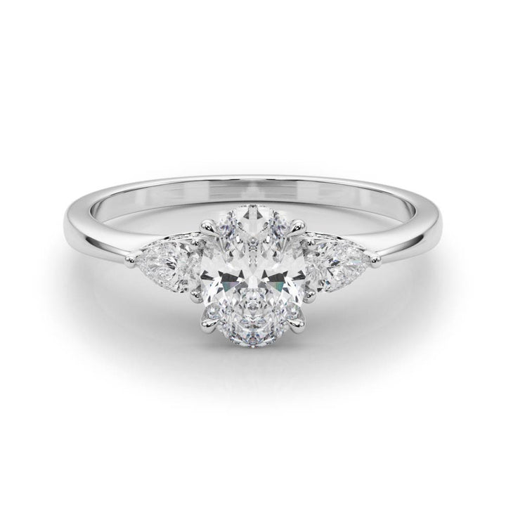 1/3 ct tw Lab Diamond Fashion Rings Oval & Pear Shape