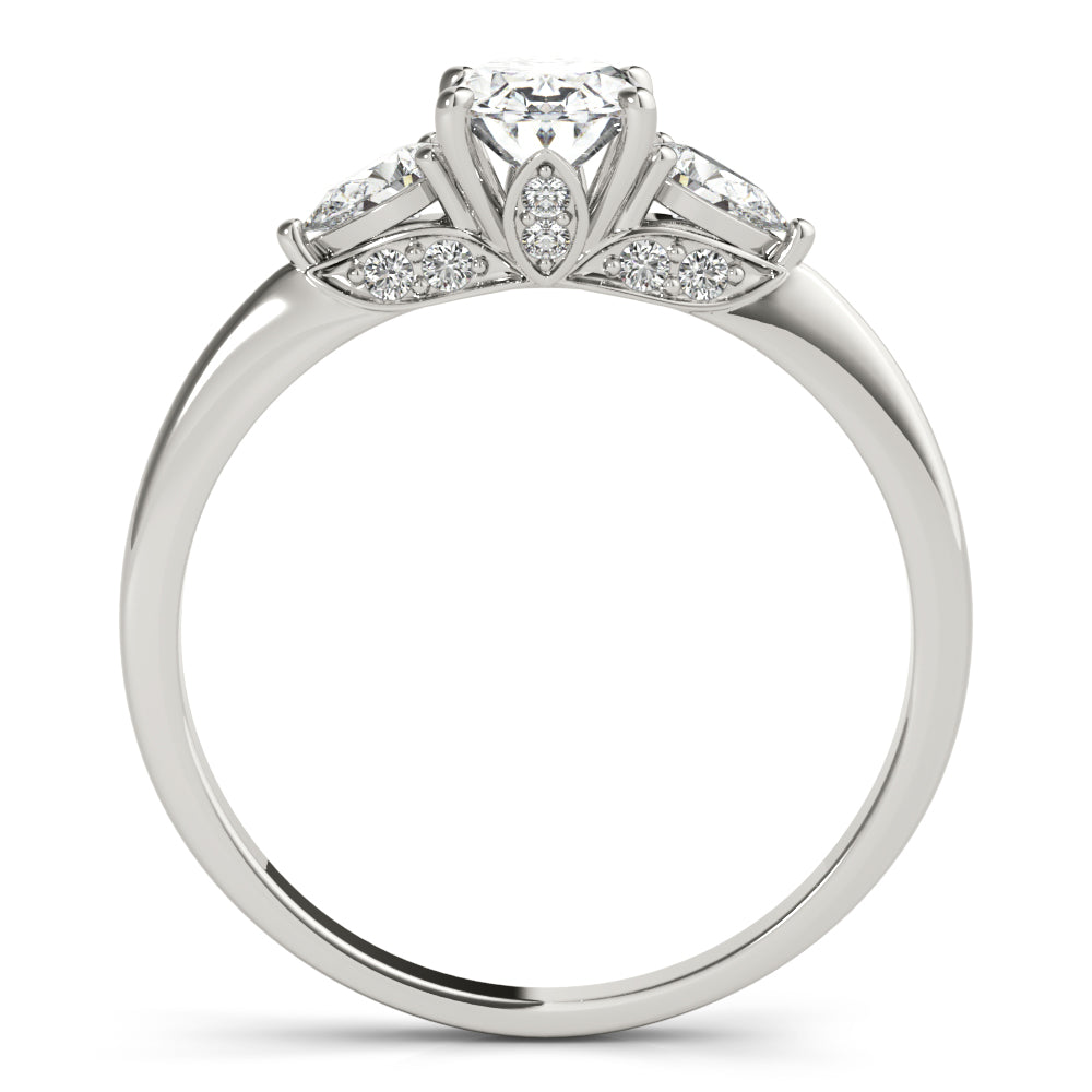 1/3 ct tw Lab Diamond Fashion Rings Oval & Pear Shape