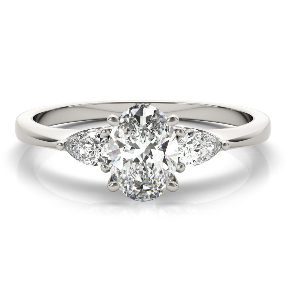 1/3 ct tw Lab Diamond Fashion Rings Oval & Pear Shape