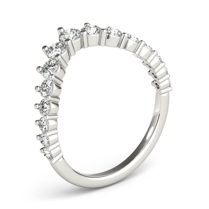 3/4 ct tw Lab Diamond Chevron Graduated Diamond Band