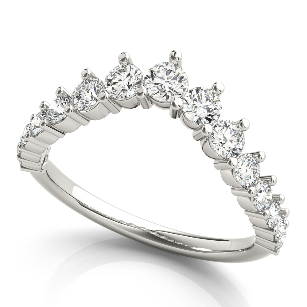 3/4 ct tw Lab Diamond Chevron Graduated Diamond Band