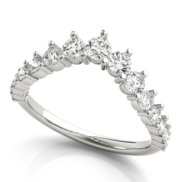 3/4 ct tw Lab Diamond Chevron Graduated Diamond Band