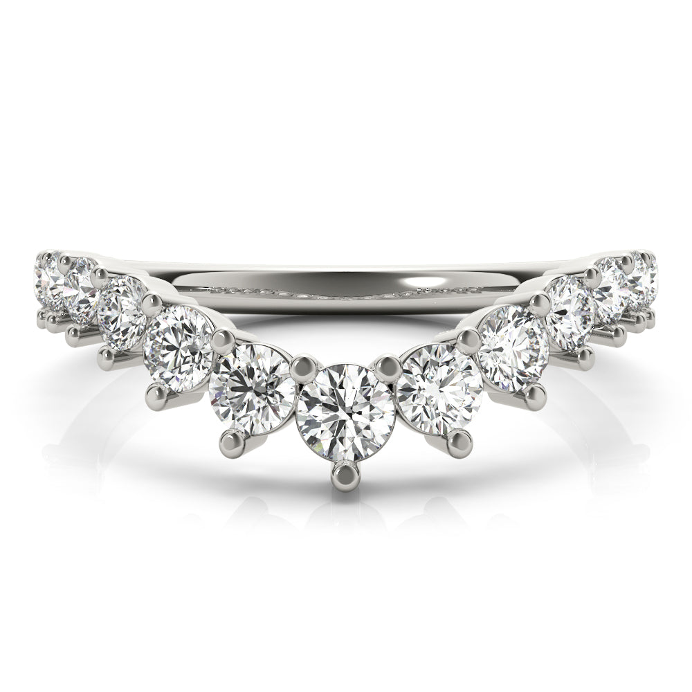 3/4 ct tw Lab Diamond Chevron Graduated Diamond Band