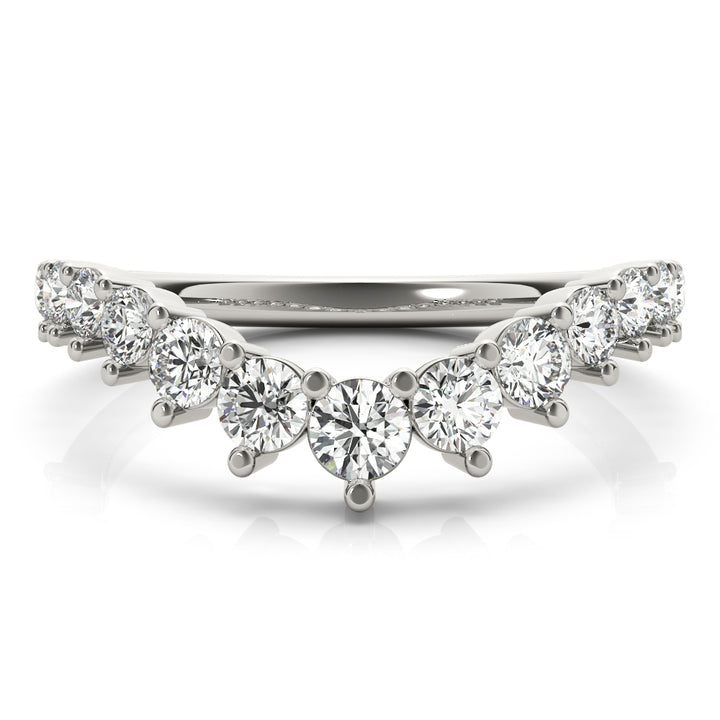 3/4 ct tw Lab Diamond Chevron Graduated Diamond Band