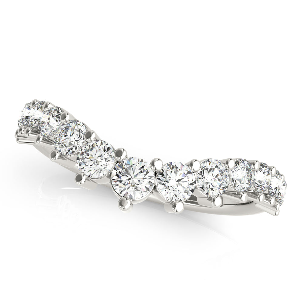 3/4 ct tw Lab Diamond Chevron Graduated Diamond Band
