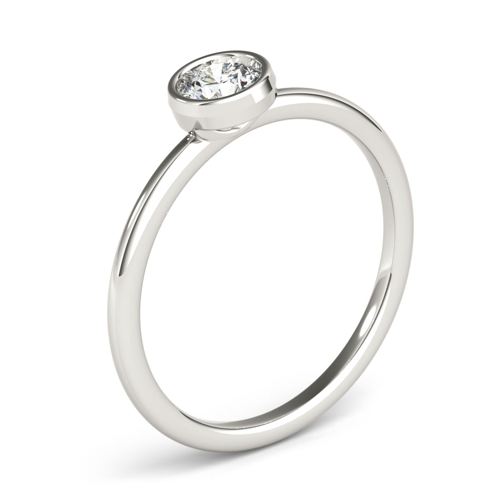1/3 ct tw Lab Diamond Round Solitaire Stackable