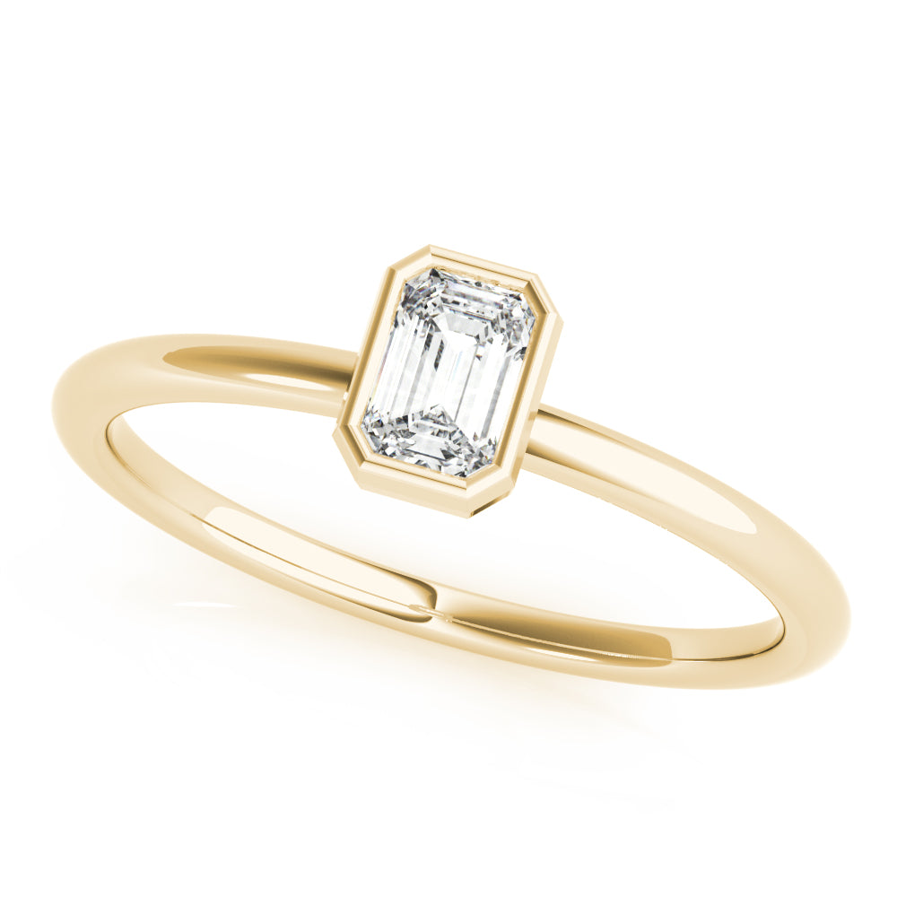 1/3 ct tw Lab Diamond Emerald Solitaire Stackable