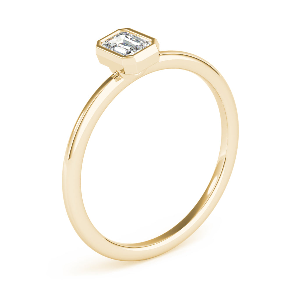 1/3 ct tw Lab Diamond Emerald Solitaire Stackable