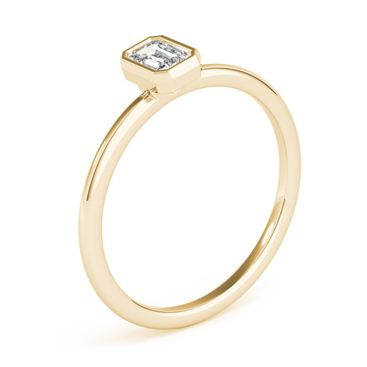1/3 ct tw Lab Diamond Emerald Solitaire Stackable