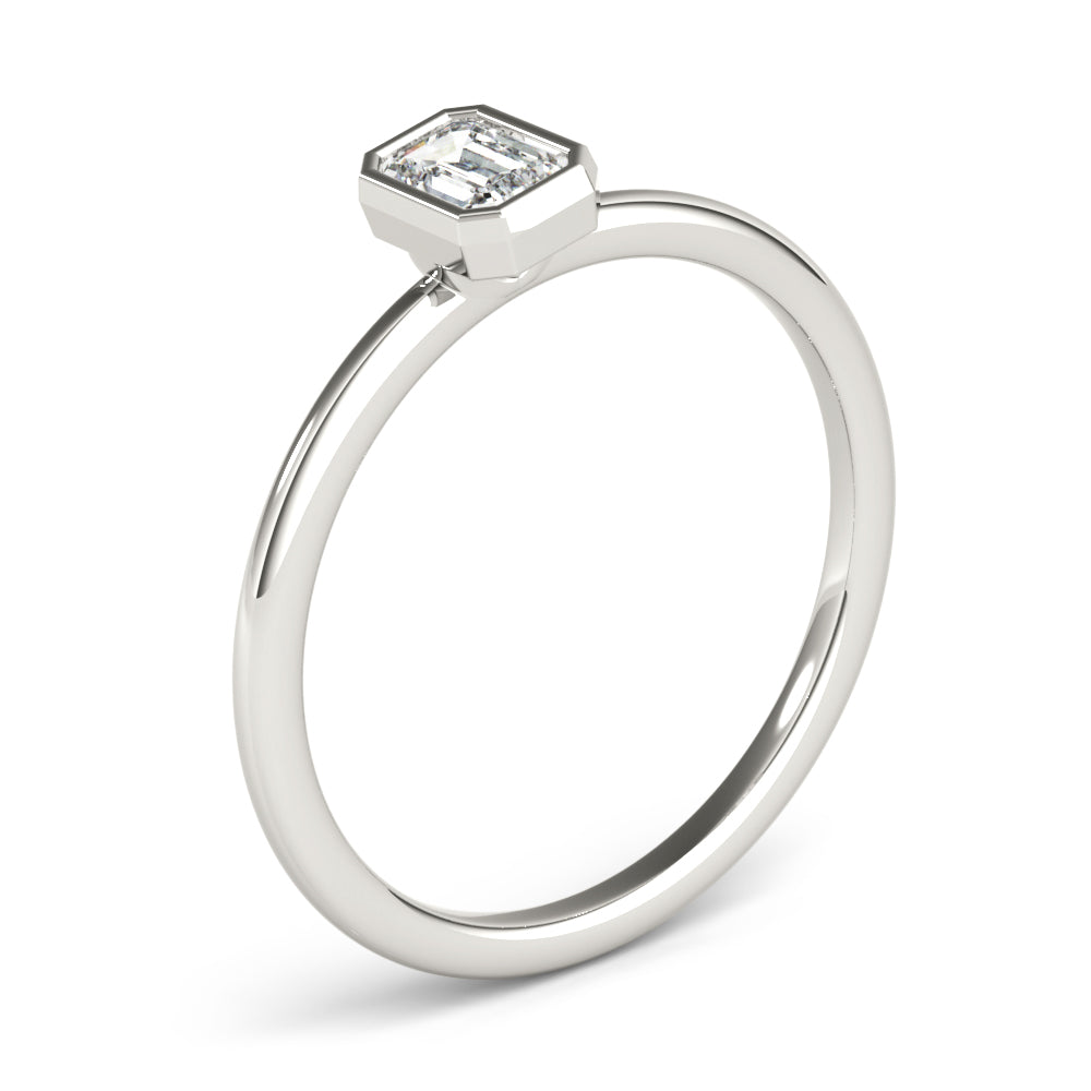 1/3 ct tw Lab Diamond Emerald Solitaire Stackable