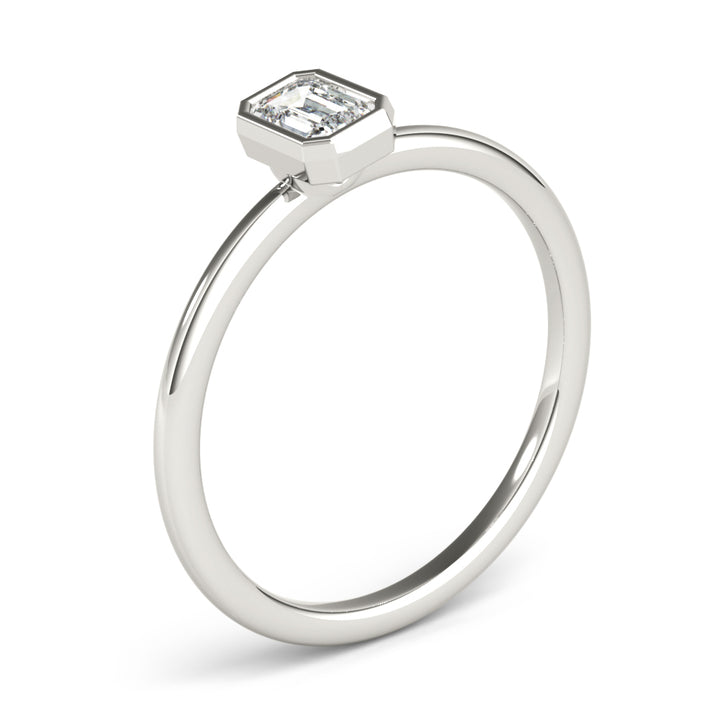 1/3 ct tw Lab Diamond Emerald Solitaire Stackable