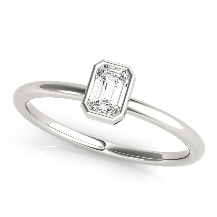 1/3 ct tw Lab Diamond Emerald Solitaire Stackable