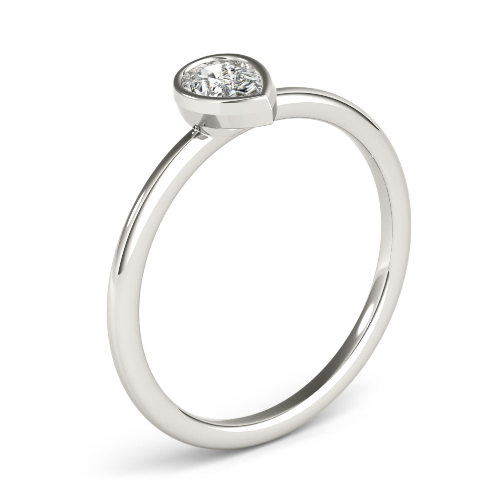 1/4 ct tw Lab Diamond Pear Solitaire Stackable