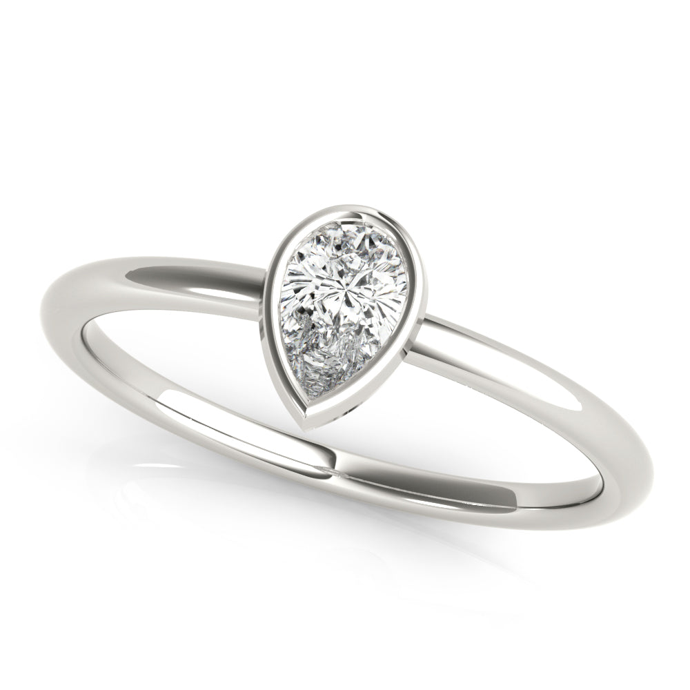 1/4 ct tw Lab Diamond Pear Solitaire Stackable