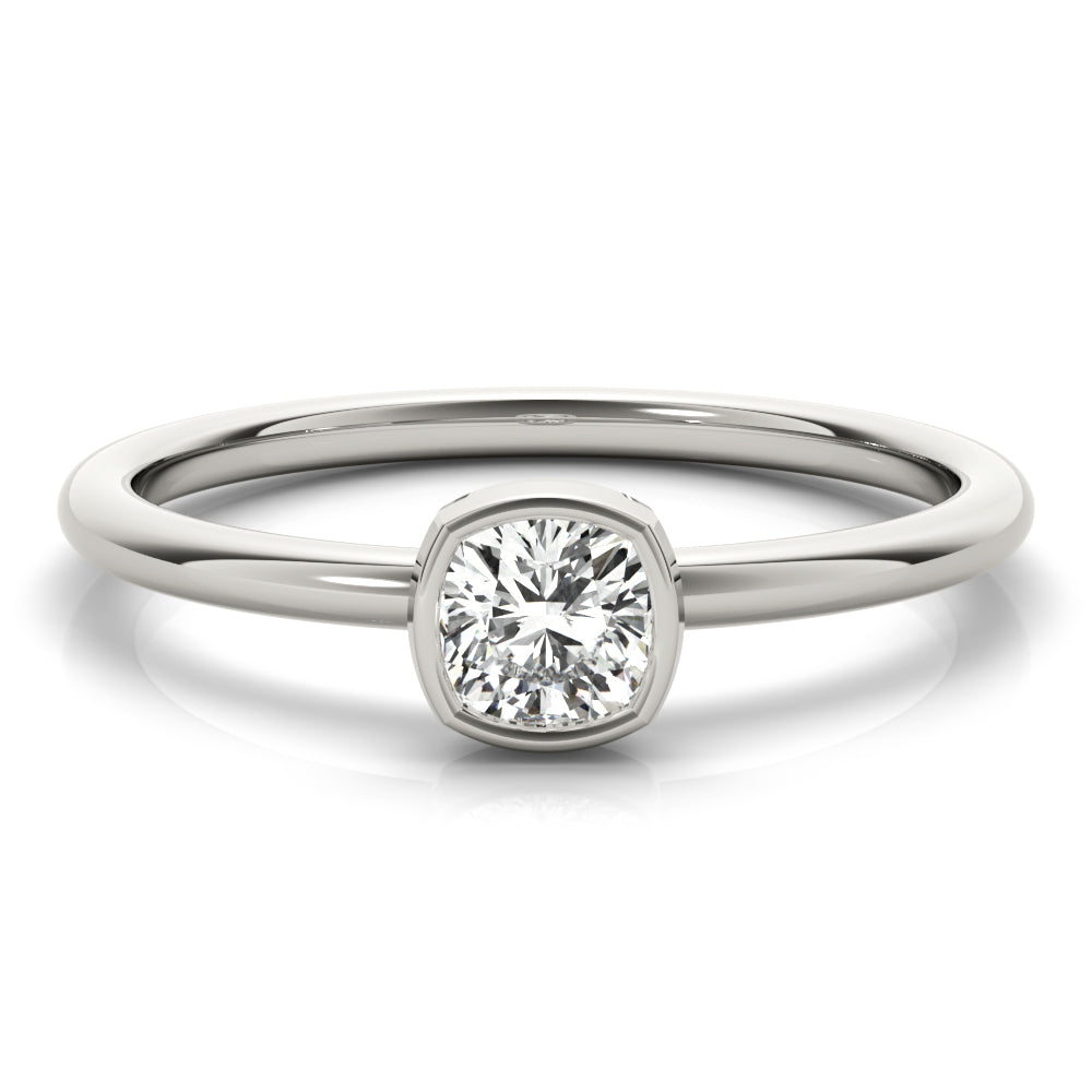 3/8 ct tw Lab Diamond Cushion Solitaire Stackable