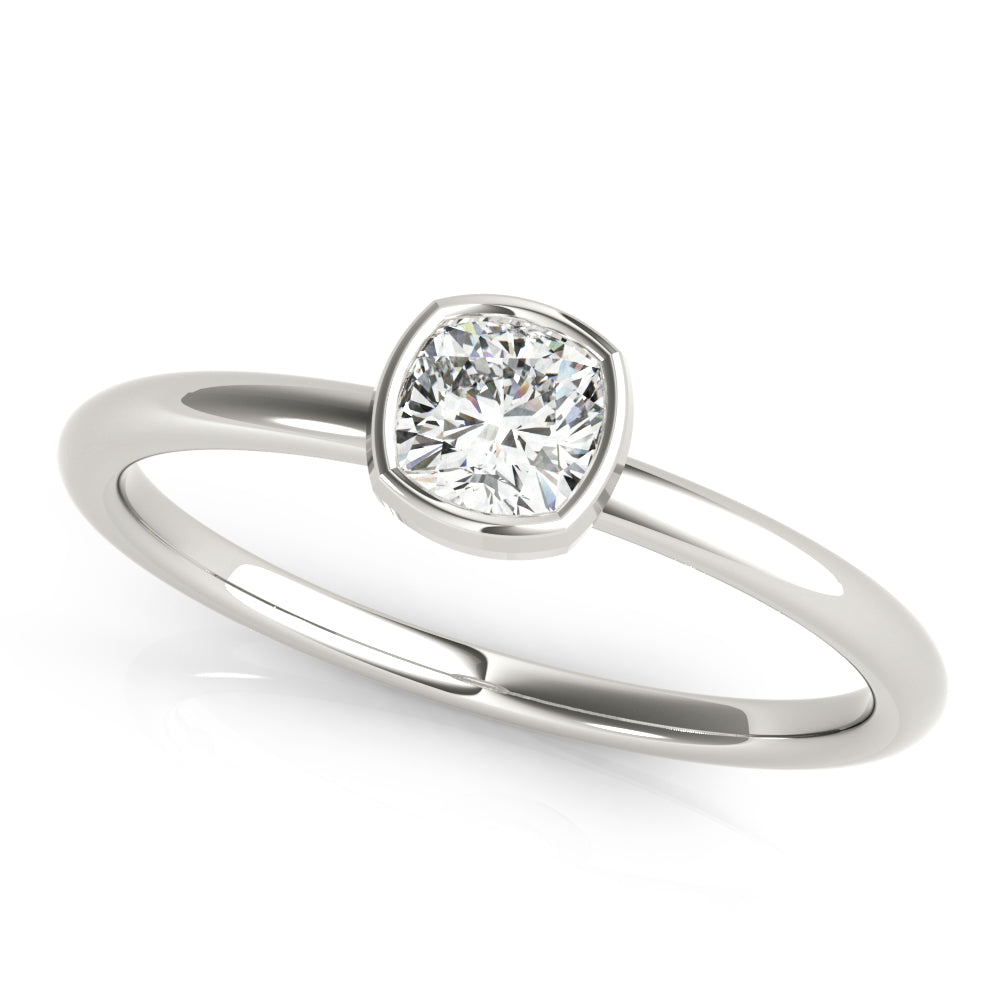 3/8 ct tw Lab Diamond Cushion Solitaire Stackable