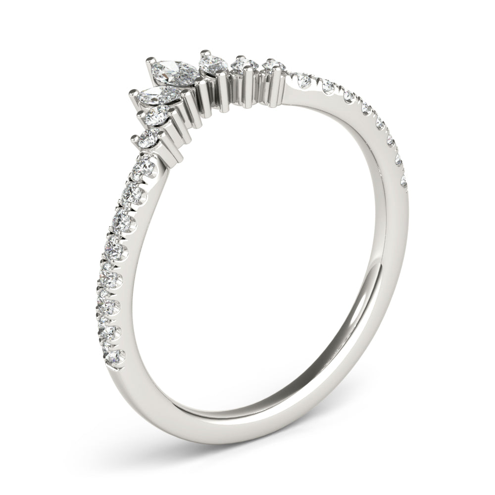 1/3 ct tw Lab Diamond Fashion Ring Marquise And Round