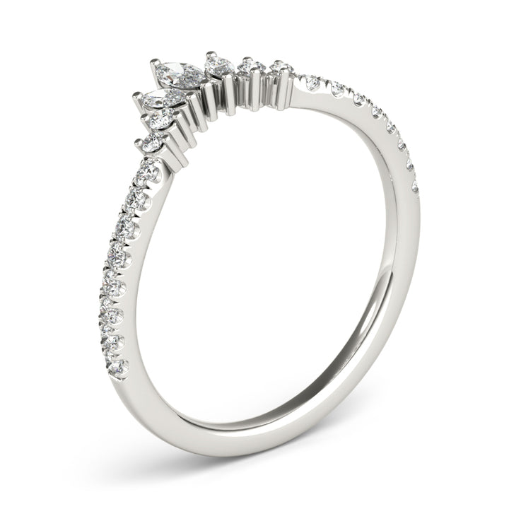 1/3 ct tw Lab Diamond Fashion Ring Marquise And Round