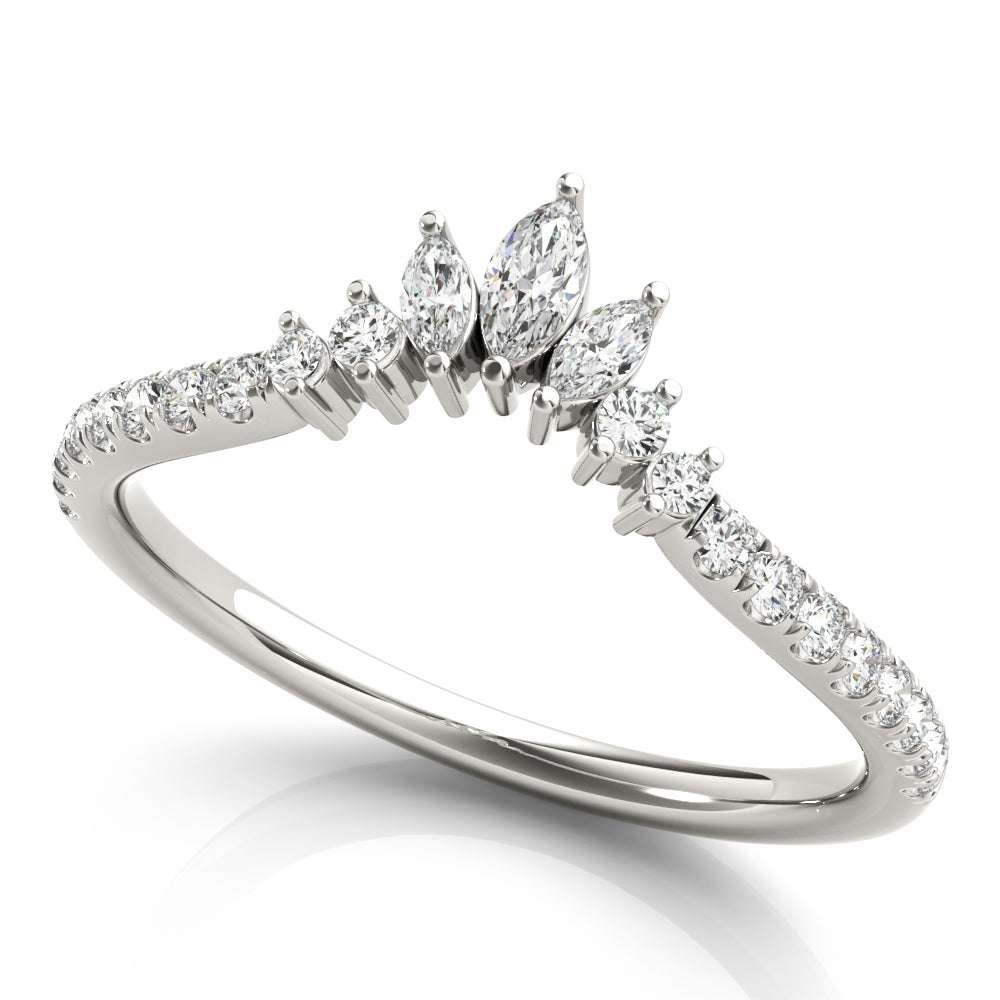 1/3 ct tw Lab Diamond Fashion Ring Marquise And Round