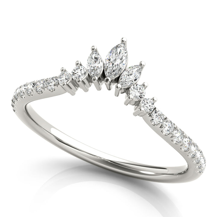 1/3 ct tw Lab Diamond Fashion Ring Marquise And Round