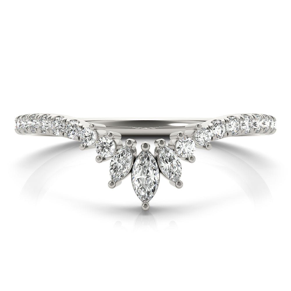1/3 ct tw Lab Diamond Fashion Ring Marquise And Round