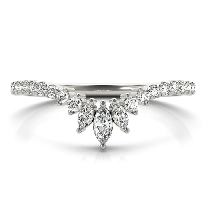 1/3 ct tw Lab Diamond Fashion Ring Marquise And Round