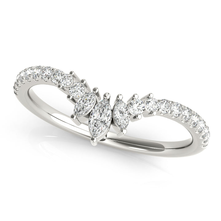 1/3 ct tw Lab Diamond Fashion Ring Marquise And Round