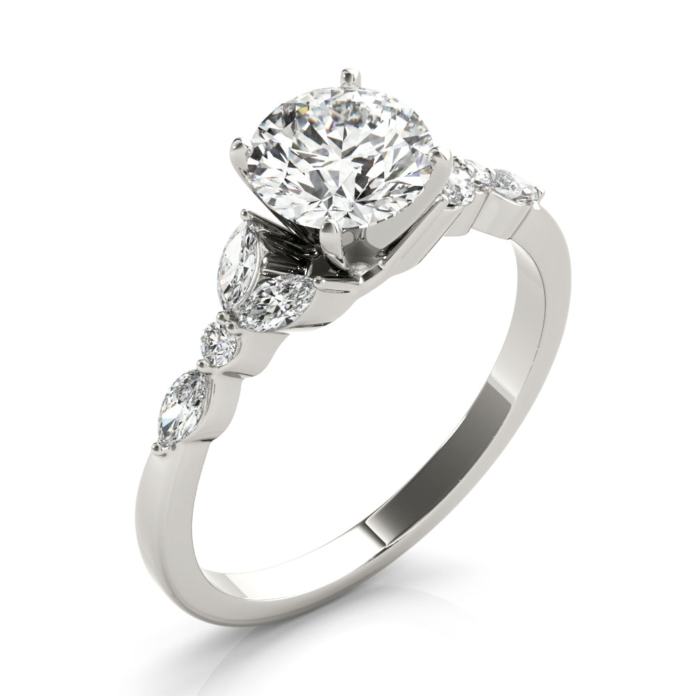 3/8 ct tw Lab Diamond Marquise & Round Engagement Ring