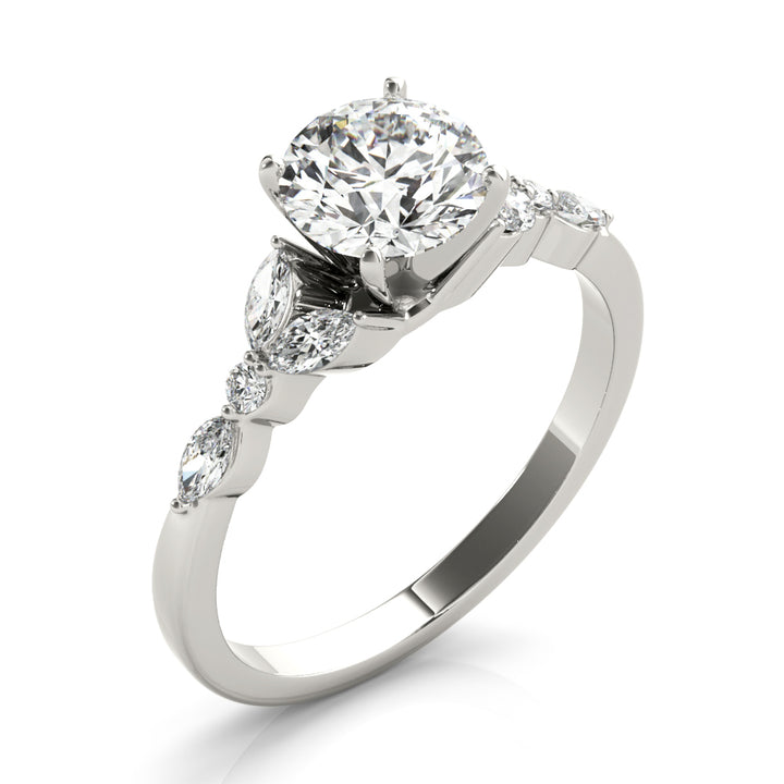 3/8 ct tw Lab Diamond Marquise & Round Engagement Ring