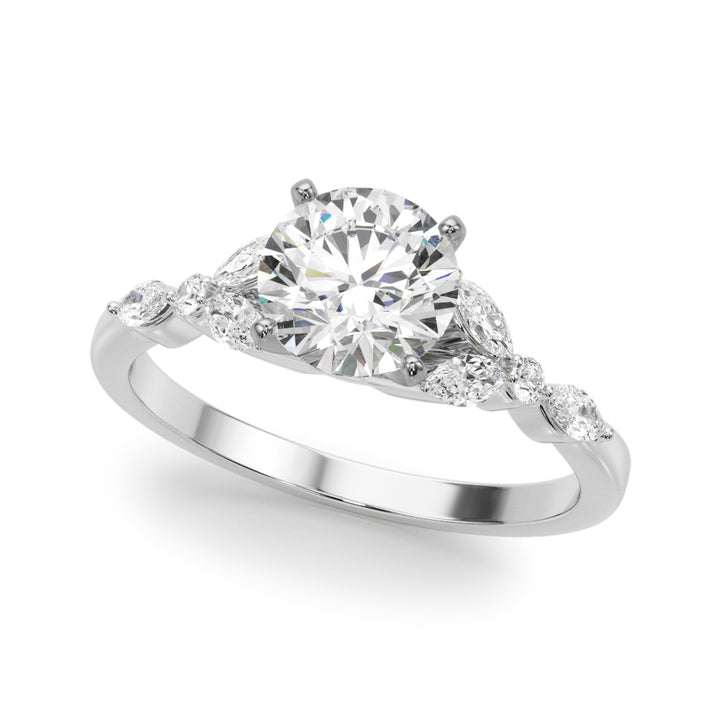 3/8 ct tw Lab Diamond Marquise & Round Engagement Ring
