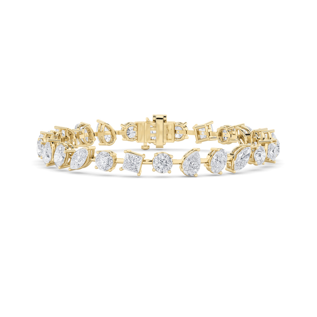 14K Yellow Gold 10.5ctw Lab Diamond Tennis Bracelet