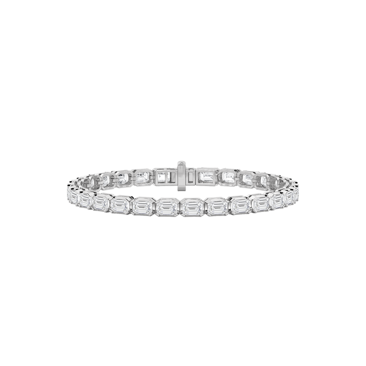 14K White Gold 10ctw Lab Diamond Tennis Bracelet