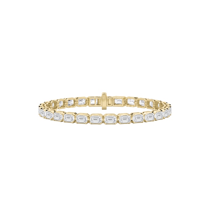 14K Yellow Gold 10ctw Lab Diamond Tennis Bracelet