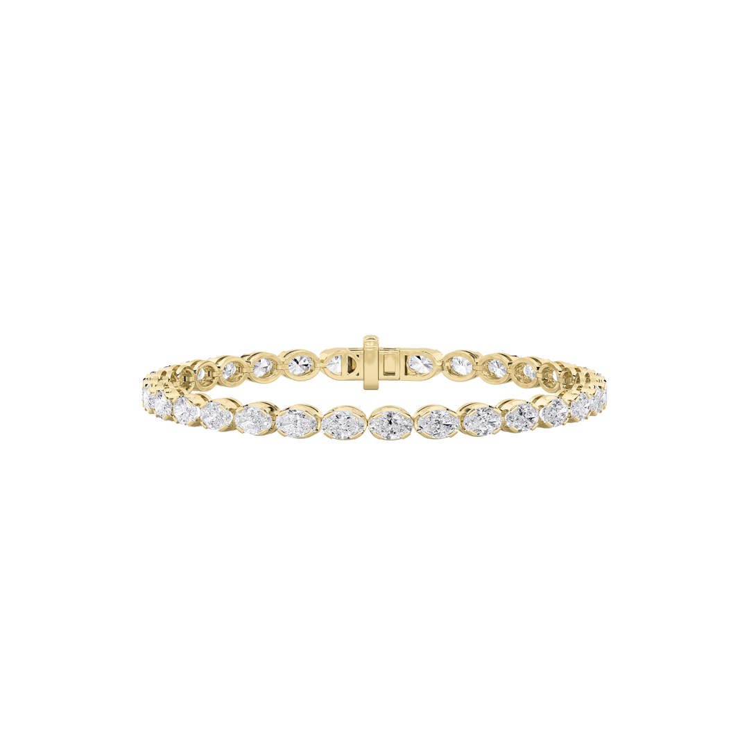 14K Yellow Gold 10.33ctw Lab Diamond Tennis Bracelet