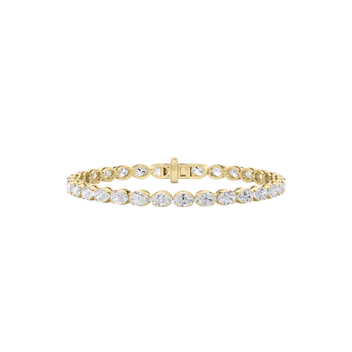 14K Yellow Gold 10.33ctw Lab Diamond Tennis Bracelet