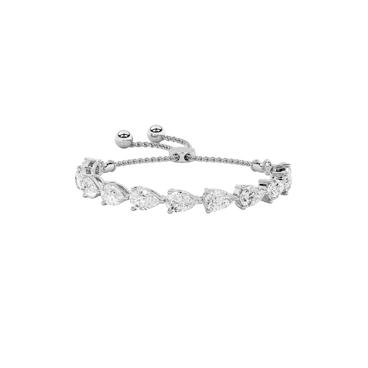 14K White Gold 3.5ctw Lab Diamond Tennis Bracelet