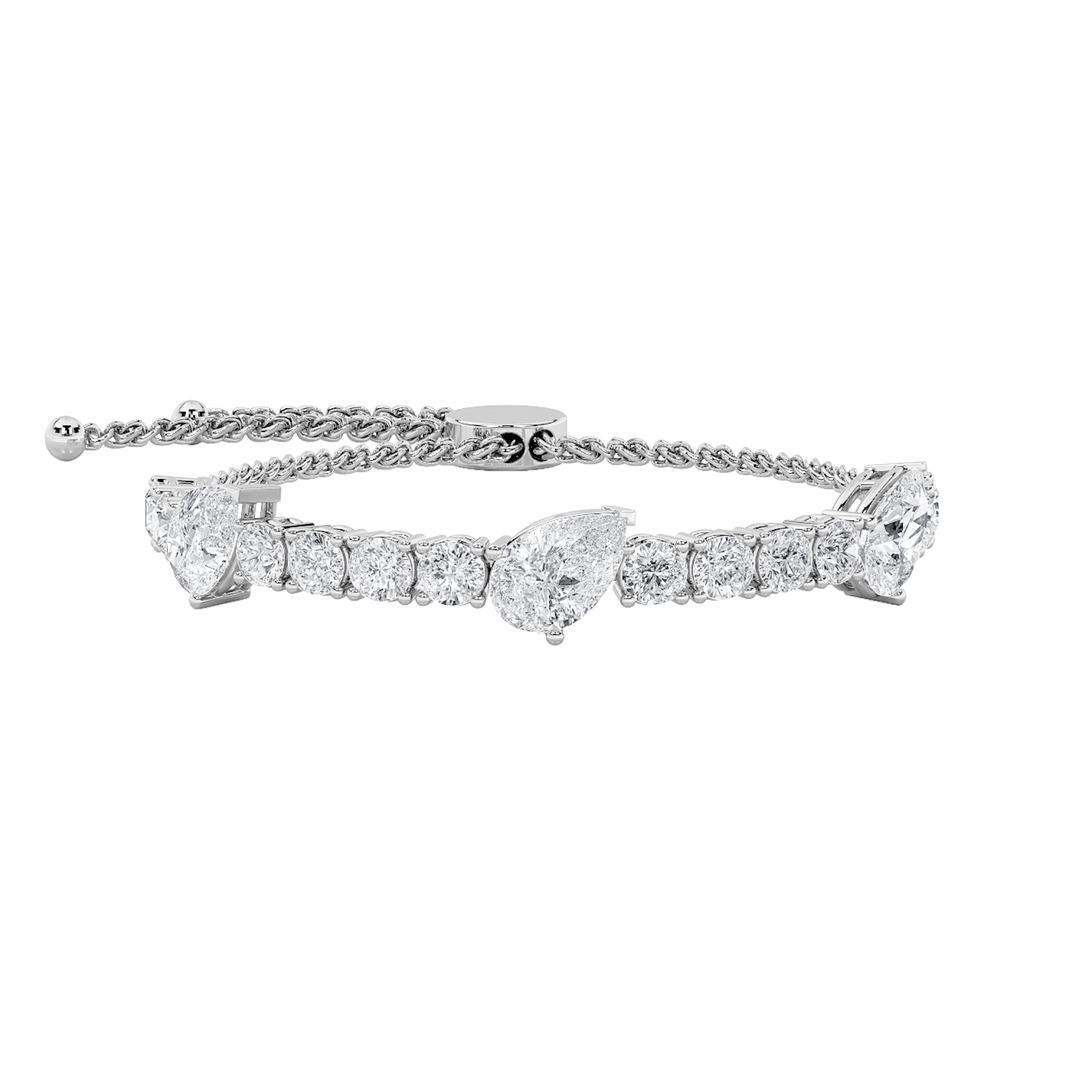 14K White Gold 4.5ctw Lab Diamond Tennis Bracelet
