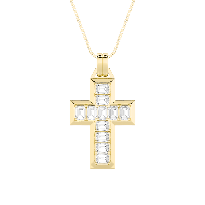 14K Yellow Gold 3CTW Lab Diamond Pendant