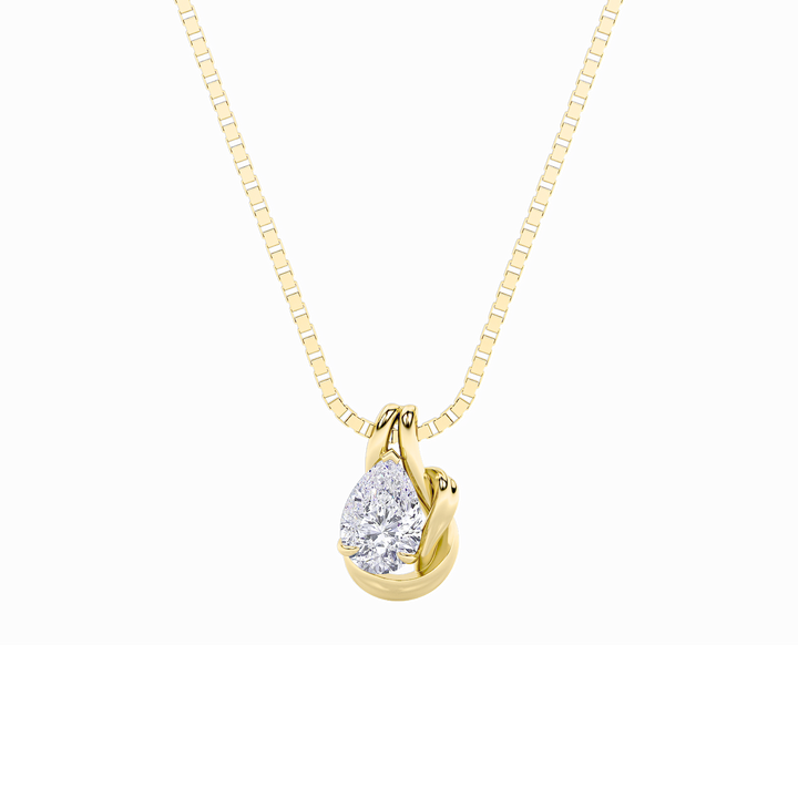 14K Yellow Gold Lab Diamond Pendant 2.58ct