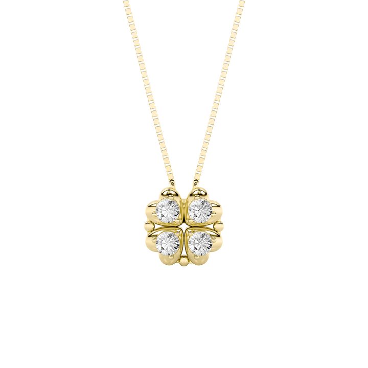 14K Yellow Gold 1ctw Lab Diamond Pendant Timeless Charm