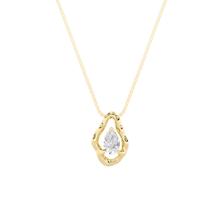 14K Yellow Gold 1ctw Lab Diamond Pendant Timeless Charm