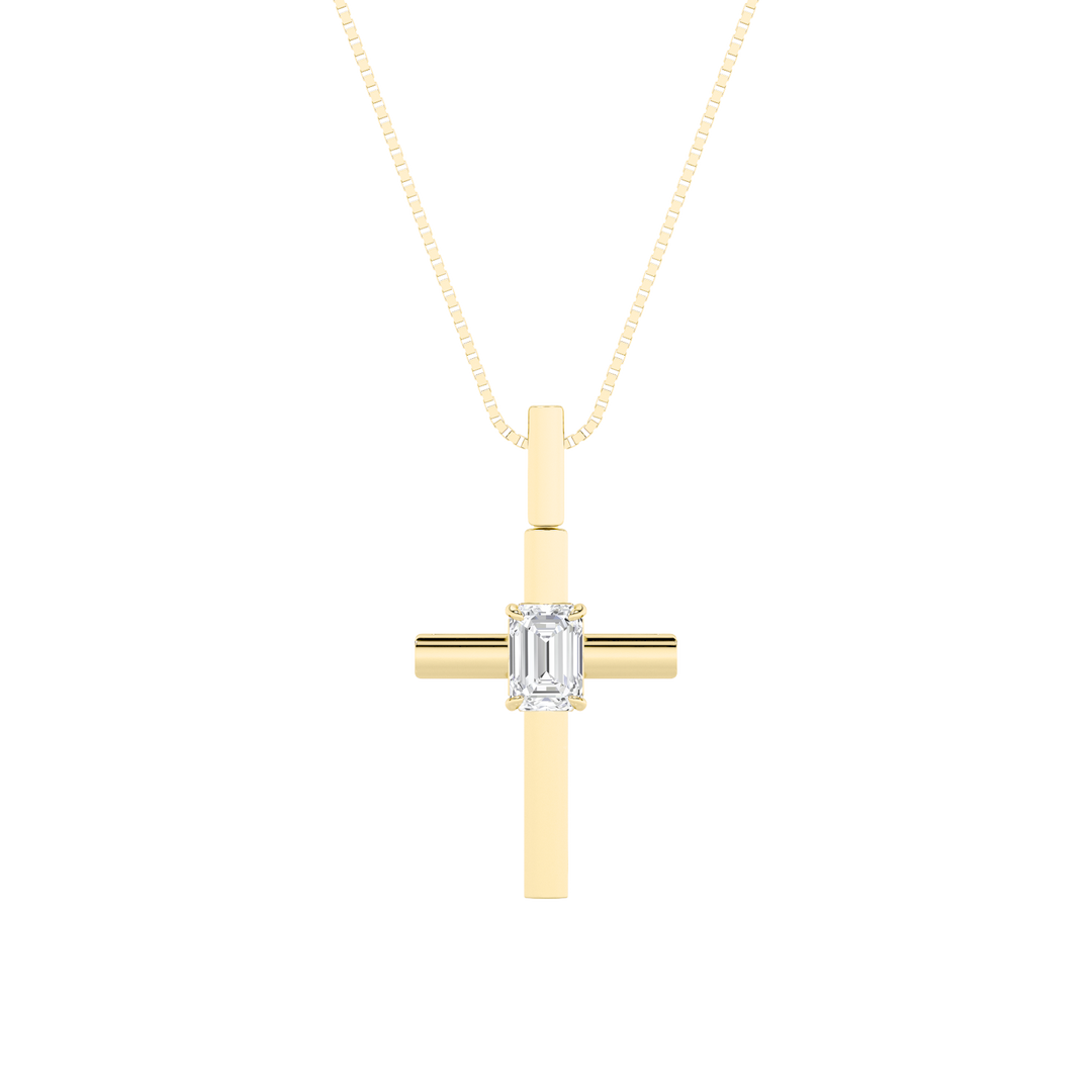 14K Yellow Gold 0.5ct Lab Diamond Pendant