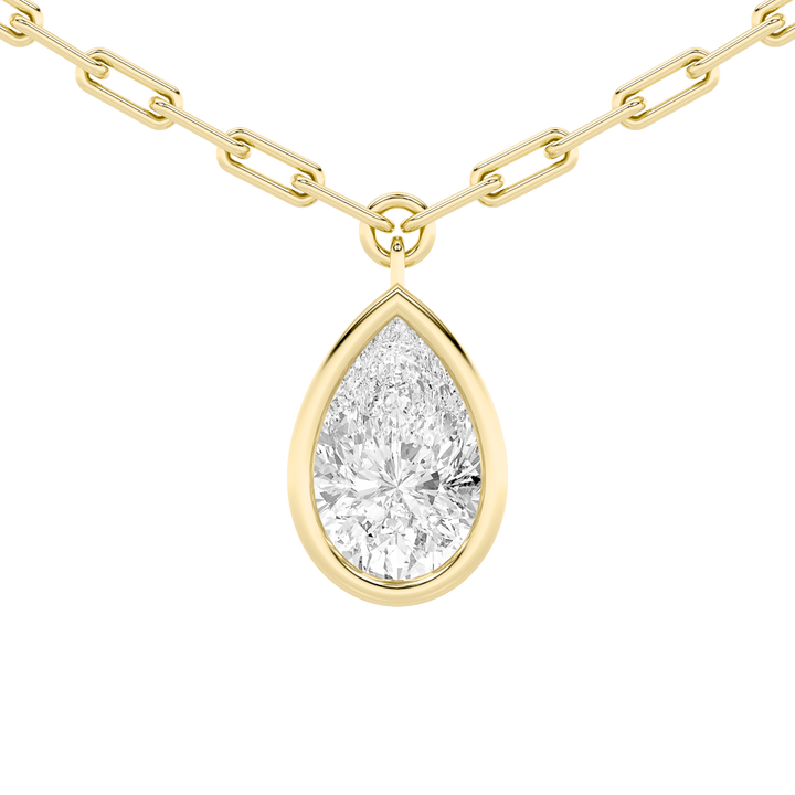 14K Yellow Gold 2ctw Lab Diamond Pendant