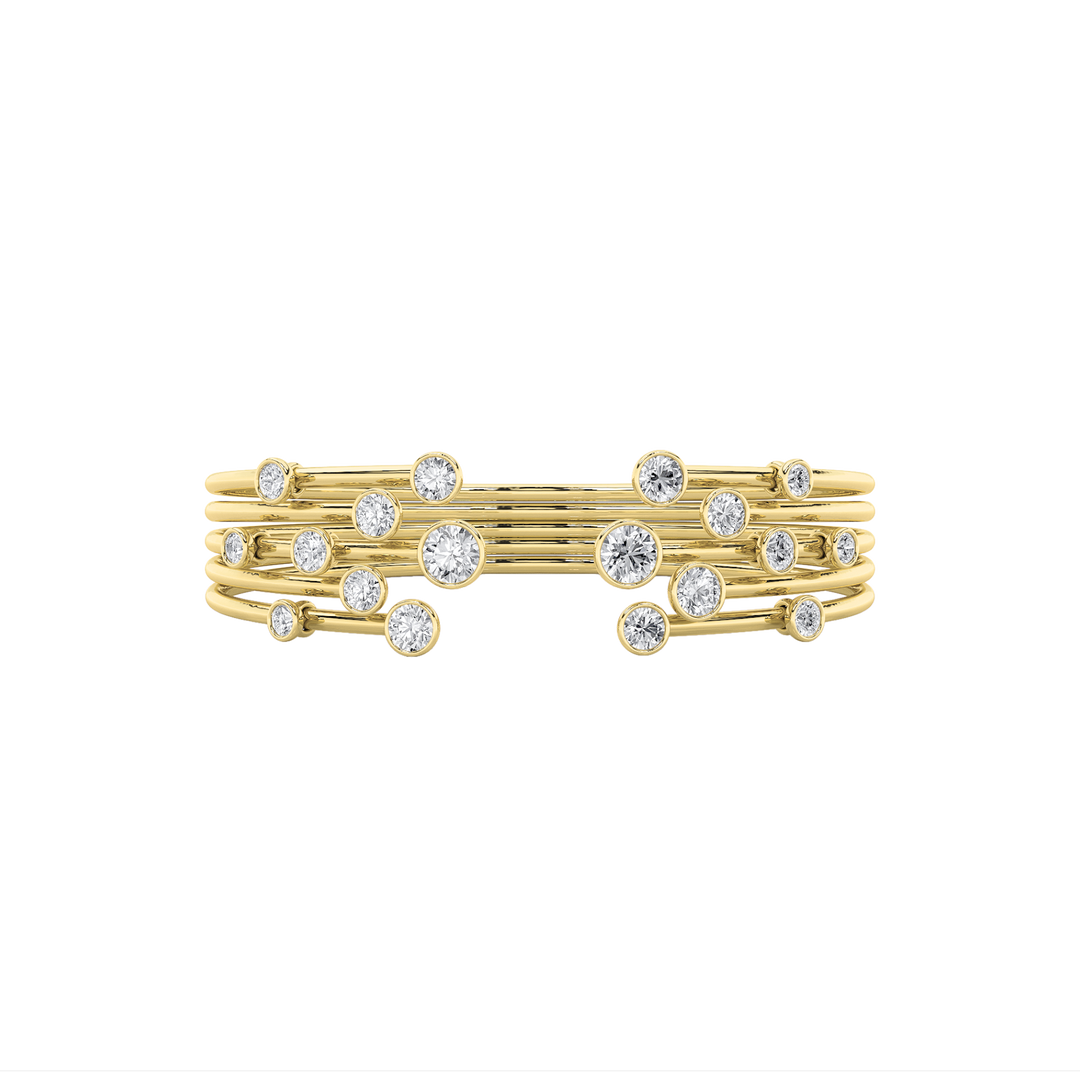 14K Yellow Gold 4ctw Lab Diamond Tennis Bracelet