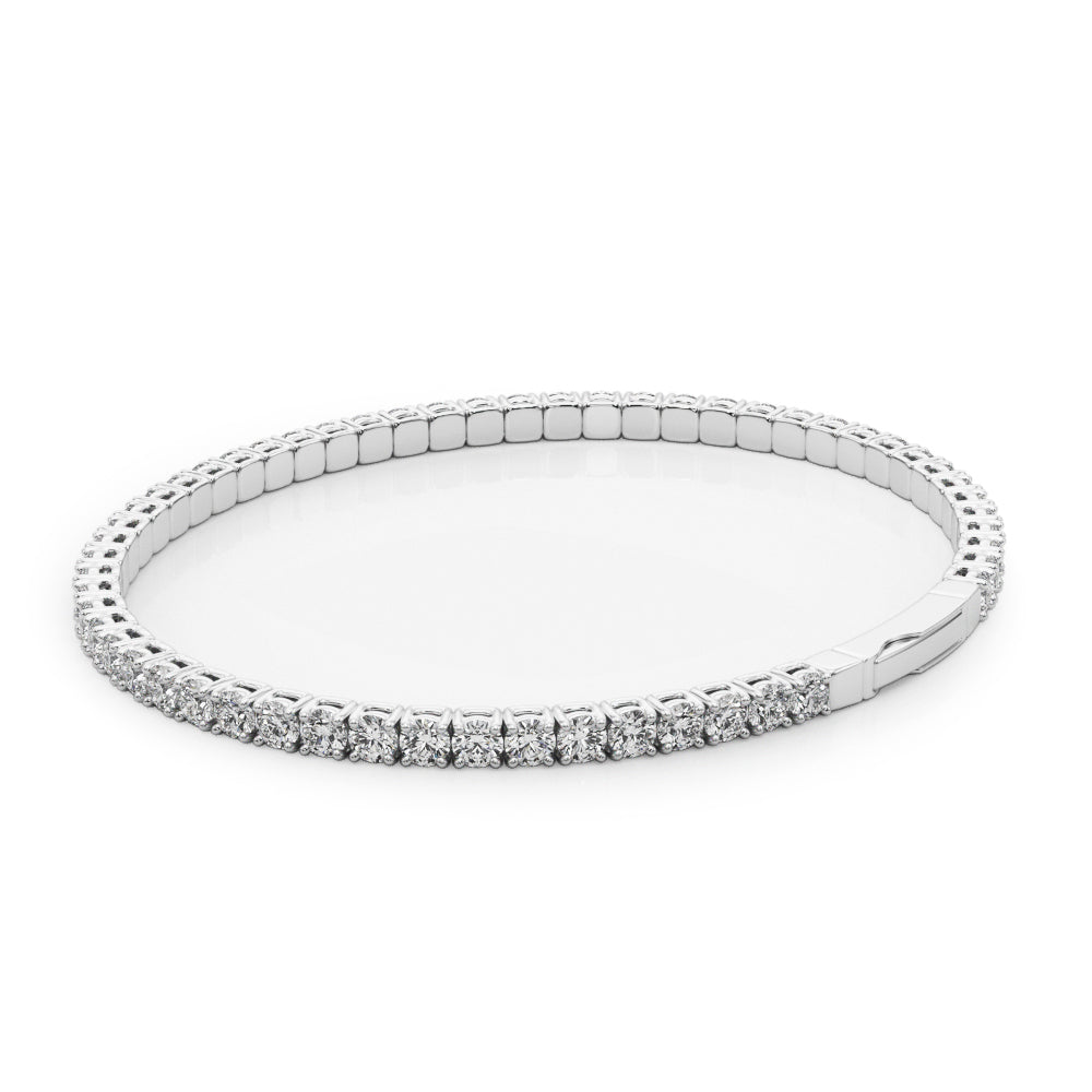 3 7/8 ct tw Lab Diamond Lab Grown Diamond Flexible Eternity Bangle