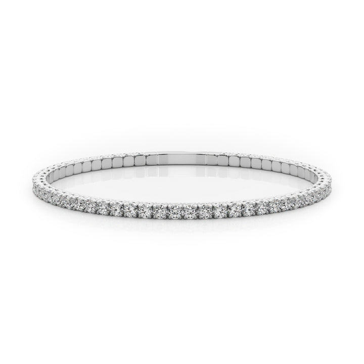 3 7/8 ct tw Lab Diamond Lab Grown Diamond Flexible Eternity Bangle
