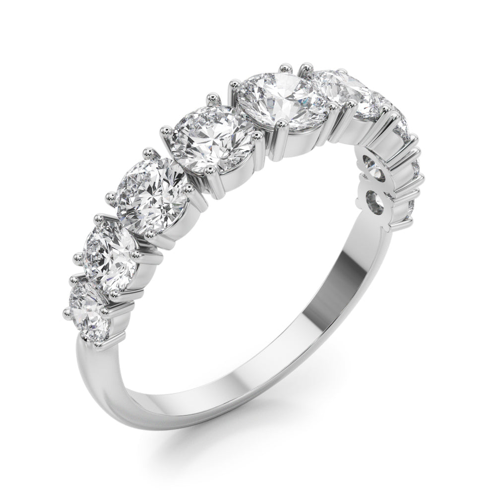 1 3/4 ct tw Lab Diamond Lab Grown Diamond 9 Stone Band Round