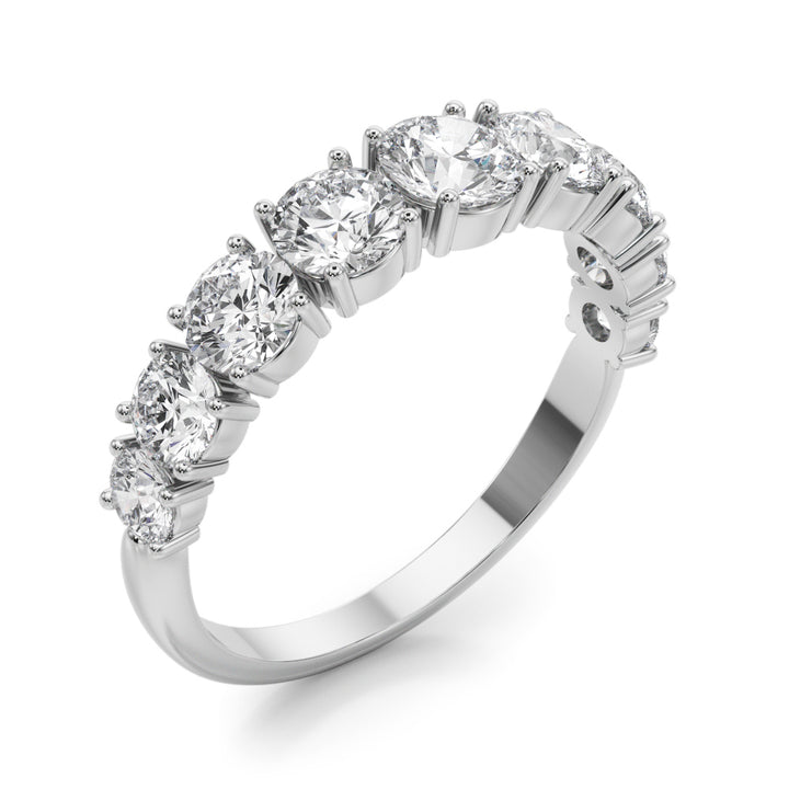 1 3/4 ct tw Lab Diamond Lab Grown Diamond 9 Stone Band Round