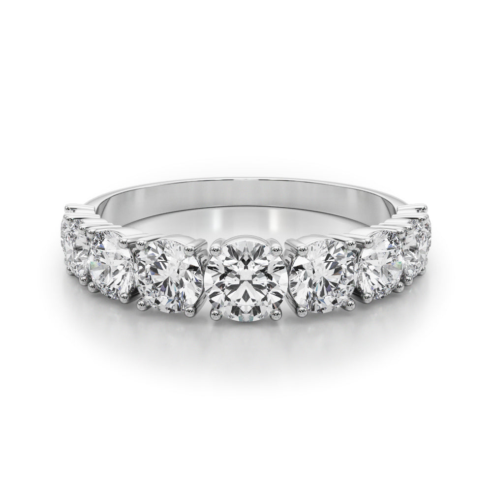 1 3/4 ct tw Lab Diamond Lab Grown Diamond 9 Stone Band Round
