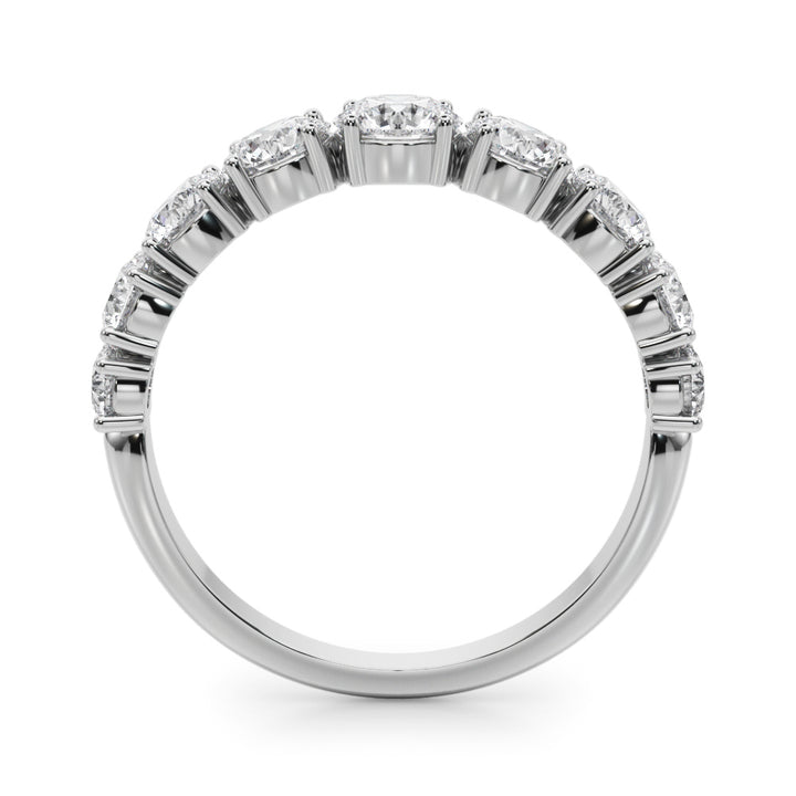 1 3/4 ct tw Lab Diamond Lab Grown Diamond 9 Stone Band Round